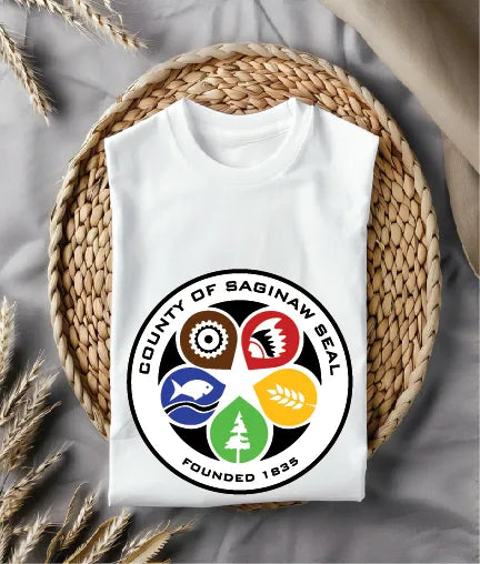 Seal of Saginaw County Michigan SVG Color Vector