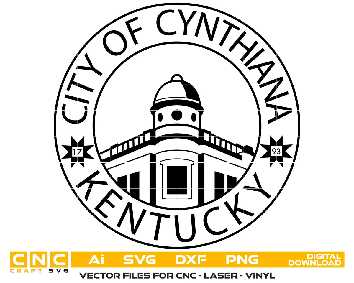 Seal Of The City Of Cynthiana Kentucky SVG Government Emblem Vector