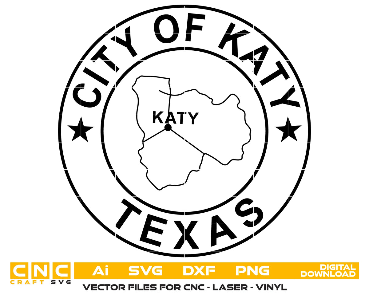 Seal of the City of Katy Texas SVG Municipal Seal Vector