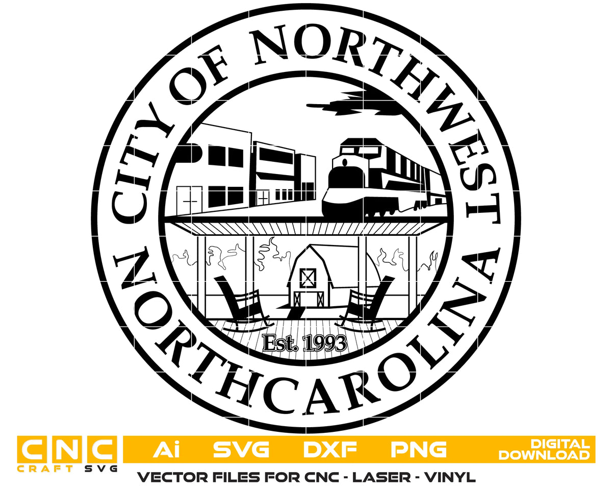 Seal Of The City Of Northwest North Carolina SVG City Vector