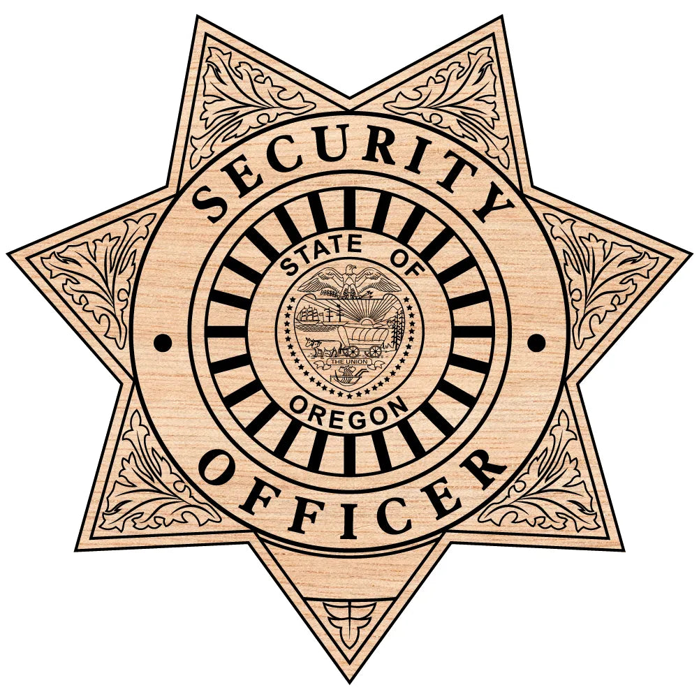 Security Officer Badge Oregon SVG State Seal Vector