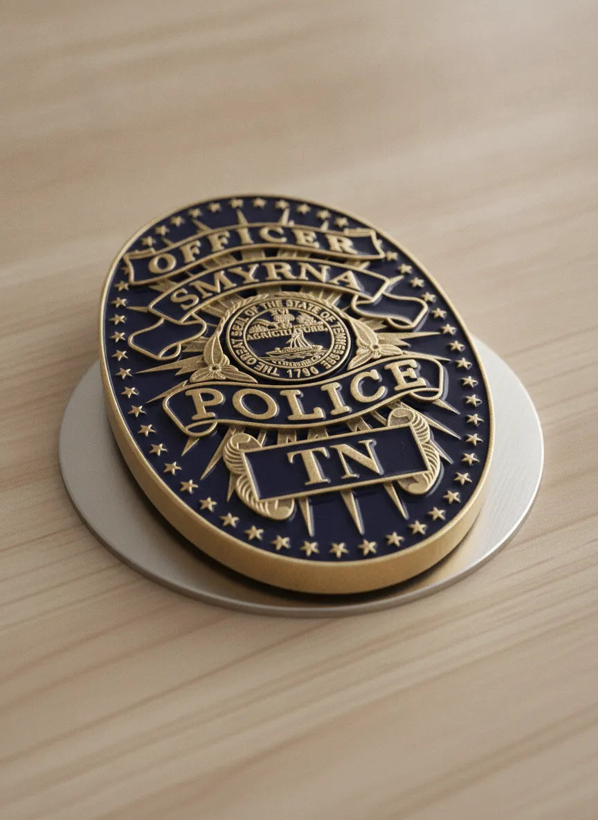 Smyrna TN Police Officer Badge SVG
Tennessee Law Enforcement Shield Vector
State of Tennessee Seal Engraving File
Star Border Police Badge Sign CNC File
Police Shield Vector for Laser Engraving