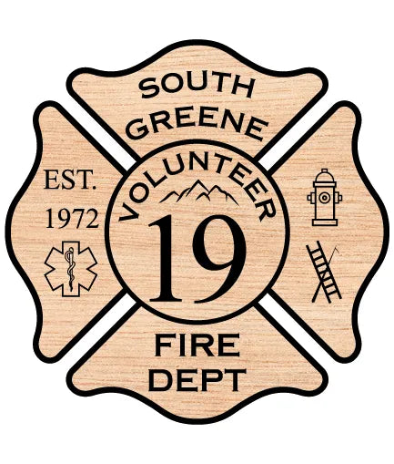 South Greene Volunteer Fire Department Badge Tennessee SVG Firefighter Vector