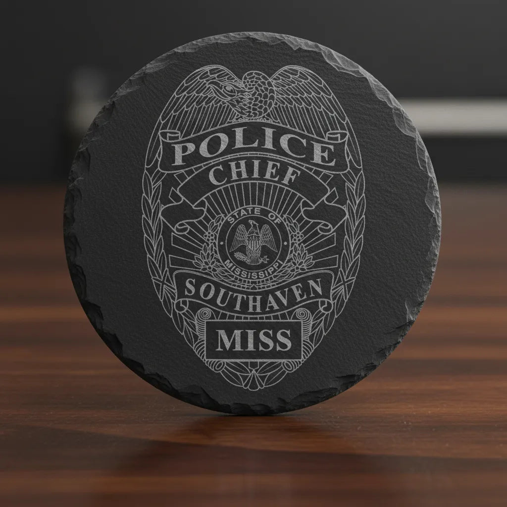 Southaven Police Chief Badge SVG
Mississippi Law Enforcement Vector
Police Chief Badge Engraving File
Southaven Police Sign CNC File
Chief Badge Vector for Laser Cutting