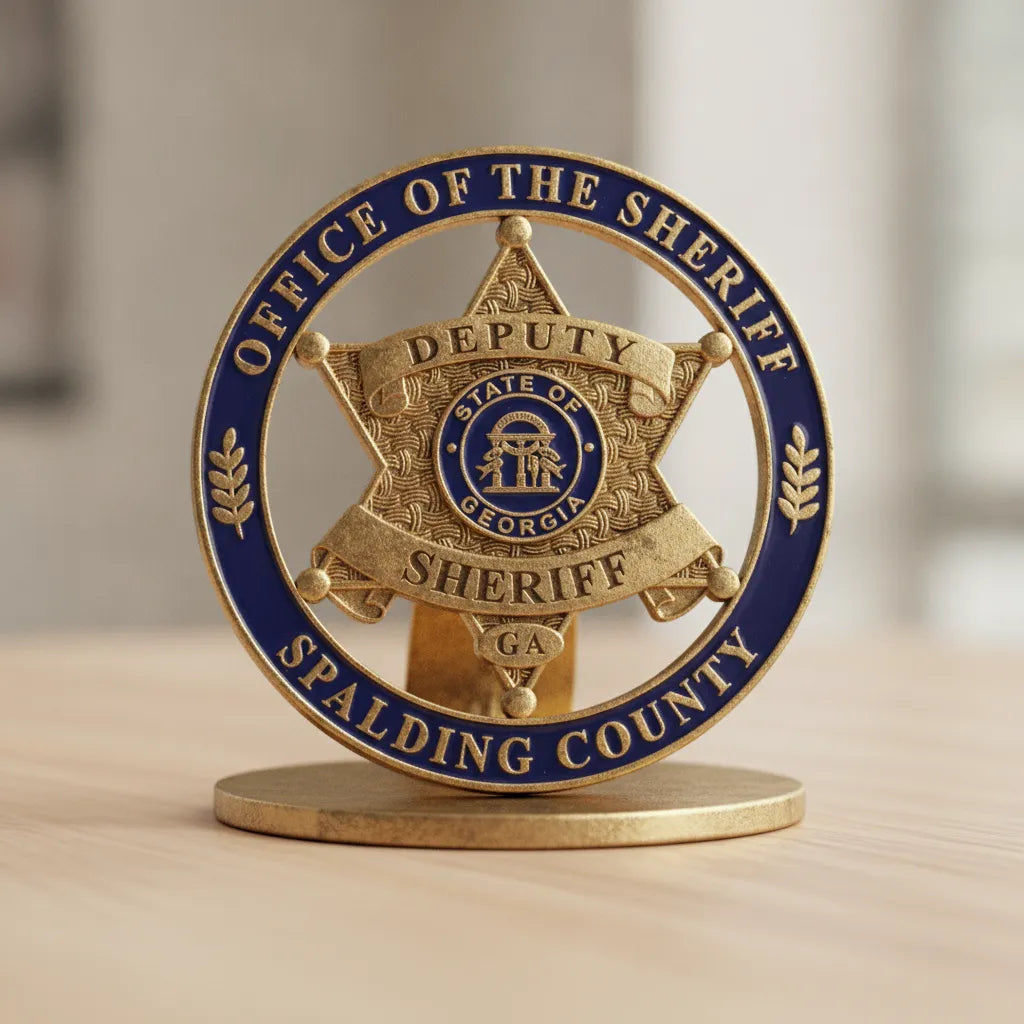 Spalding County GA Deputy Sheriff Badge SVG
Georgia Law Enforcement Circular Vector
State of Georgia Seal Engraving File
5 Point Star Deputy Badge Sign CNC File
Sheriff Department Vector for Lasers