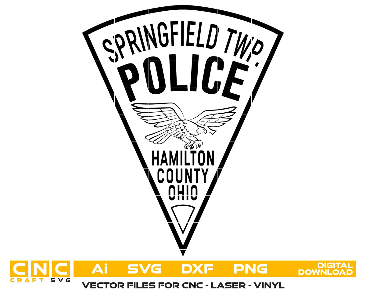 Springfield Township Police Department Patch Ohio SVG Police Vector