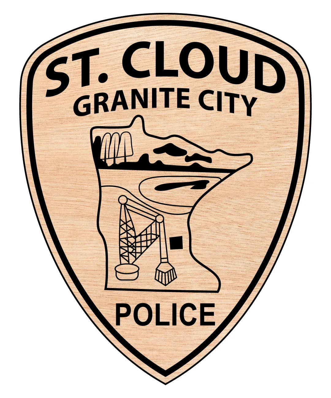 St. Cloud Granite City Police Patch SVG Minnesota Law Enforcement Vector