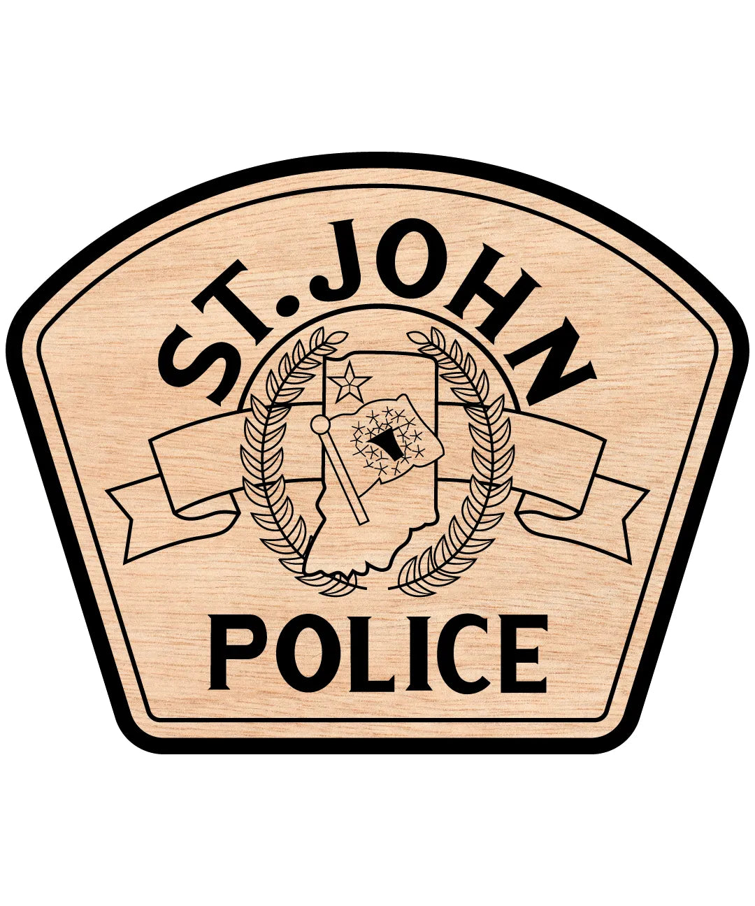 St. John Police Department Patch SVG Indiana Law Enforcement Vector