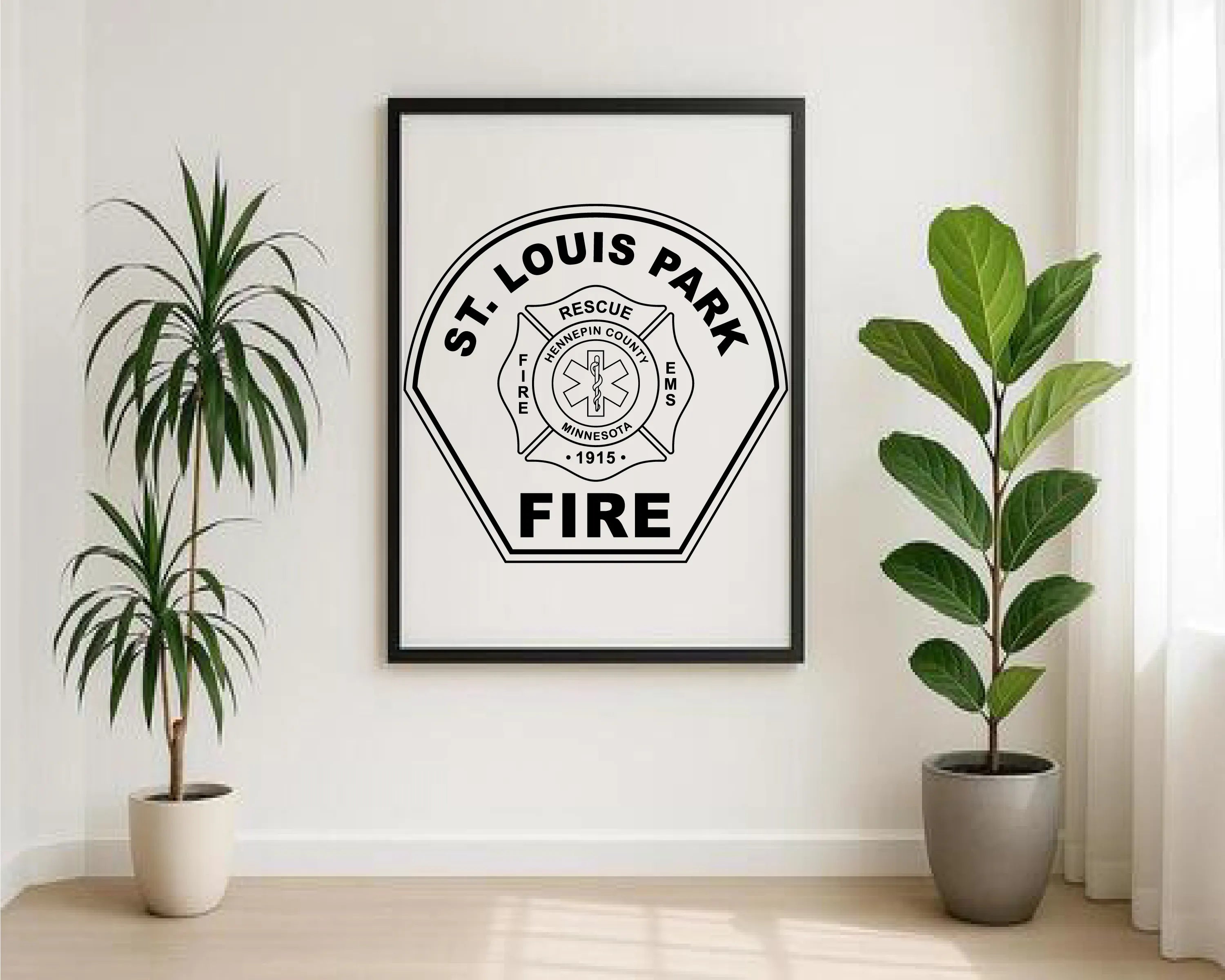St Louis Park Fire Department Patch SVG Minnesota Firefighter Vector