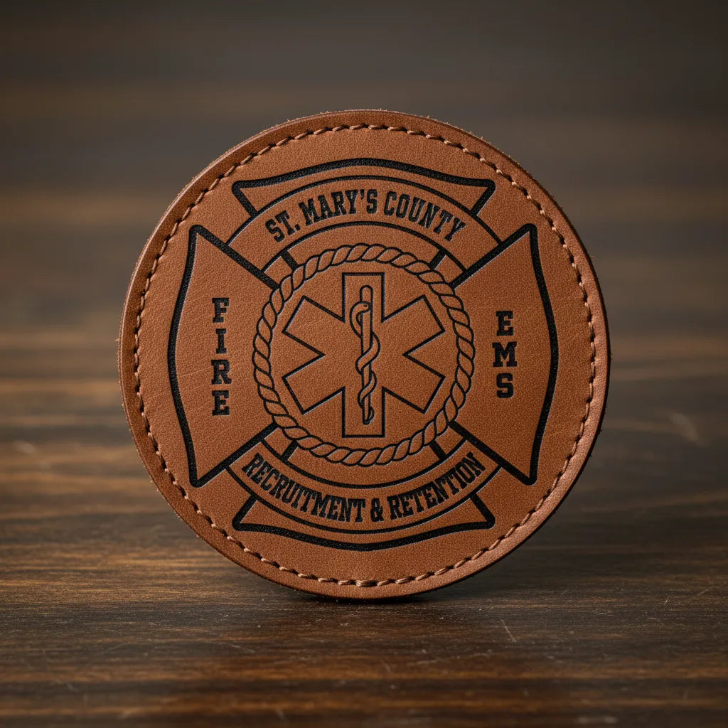 St. Mary's County Fire EMS Patch SVG
Maryland First Responder Vector Design
Maltese Cross Star of Life Engraving File
Fire and Rescue Sign CNC File
Paramedic Medical Patch Vector for Laser Cutting