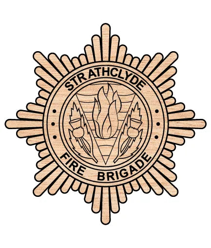 Strathclyde Fire Brigade Badge SVG Fire Rescue Emblem Vector