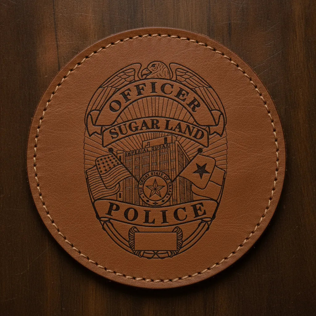 Sugar Land TX Police Officer Badge SVG
Texas Law Enforcement Shield Vector
Imperial Sugar Building Engraving File
Eagle Topped Officer Badge Sign CNC File
Blank Plate Police Shield Vector for Lasers