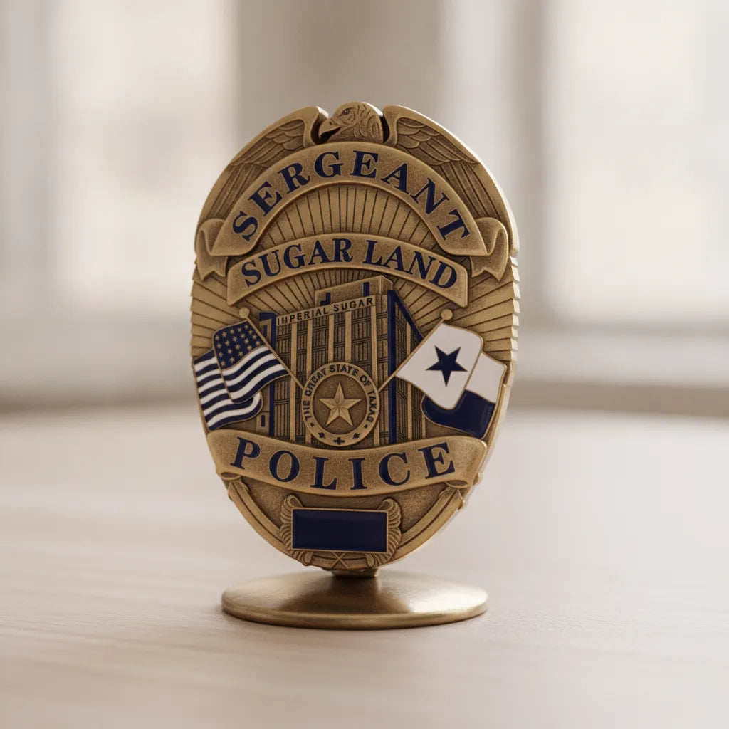 Sugar Land TX Police Sergeant Badge SVG
Texas Law Enforcement Shield Vector
Imperial Sugar Building Engraving File
Eagle Topped Sergeant Badge Sign CNC File
Blank Plate Police Shield Vector for Lasers