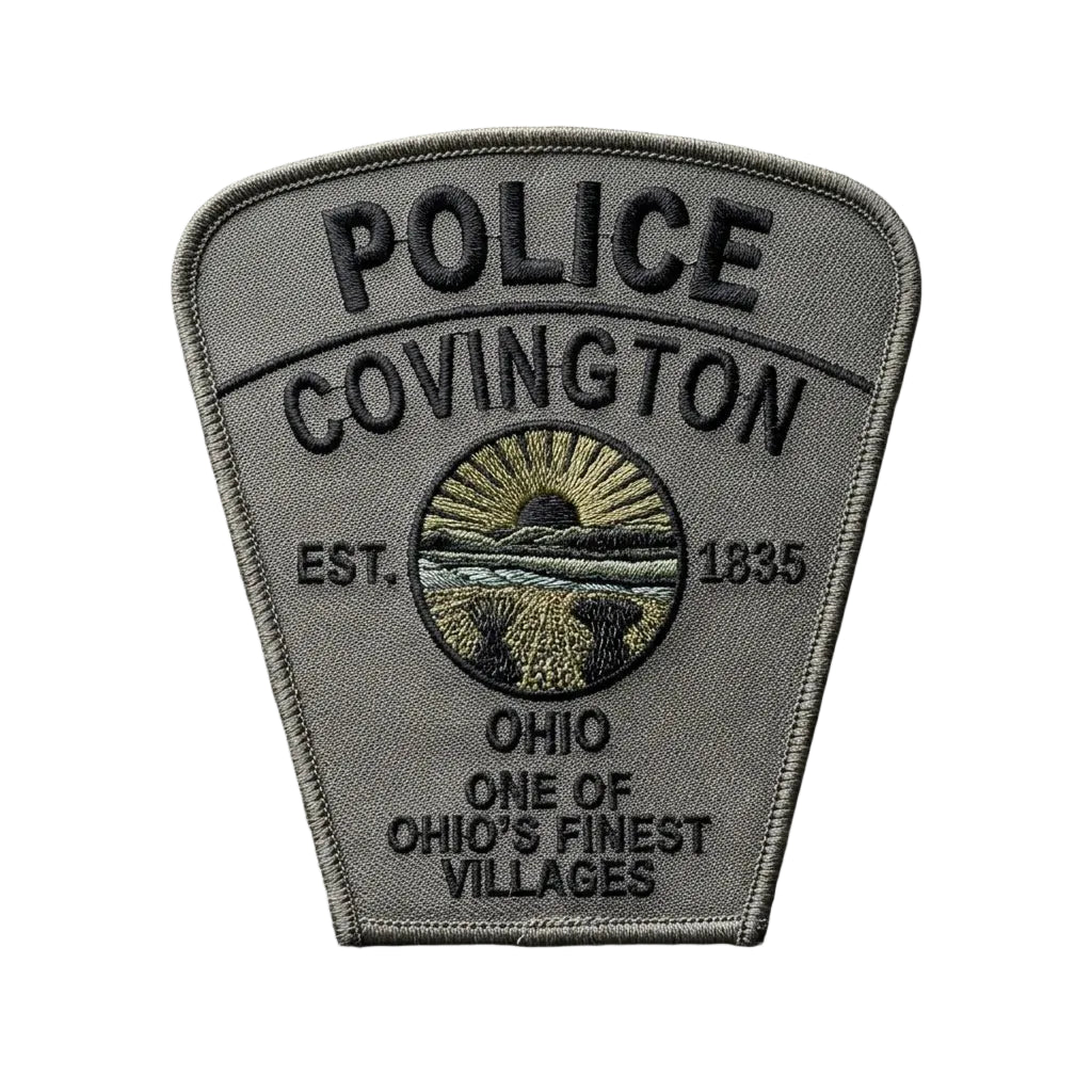 City of Covington Ohio Police Patch SVG for CNC
Covington OH Police Emblem Vector for Laser Engraving
Covington Ohio Village Police Patch for Wood Carving
Professional Covington OH Law Enforcement Badge Design
Covington Ohio Police SVG Logo for CNC Router Projects