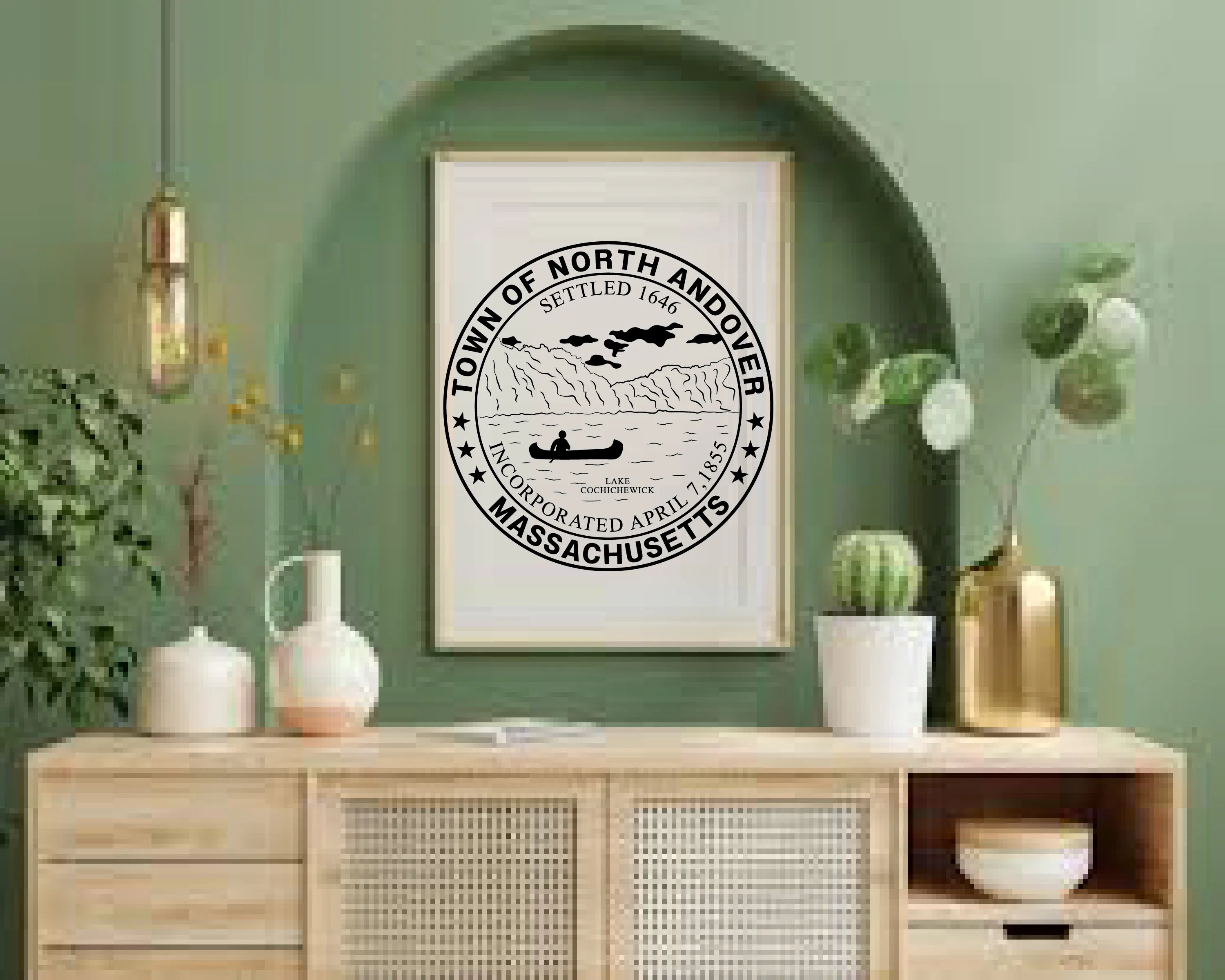 Town of North Andover Seal Massachusetts SVG Massachusetts Town Vector