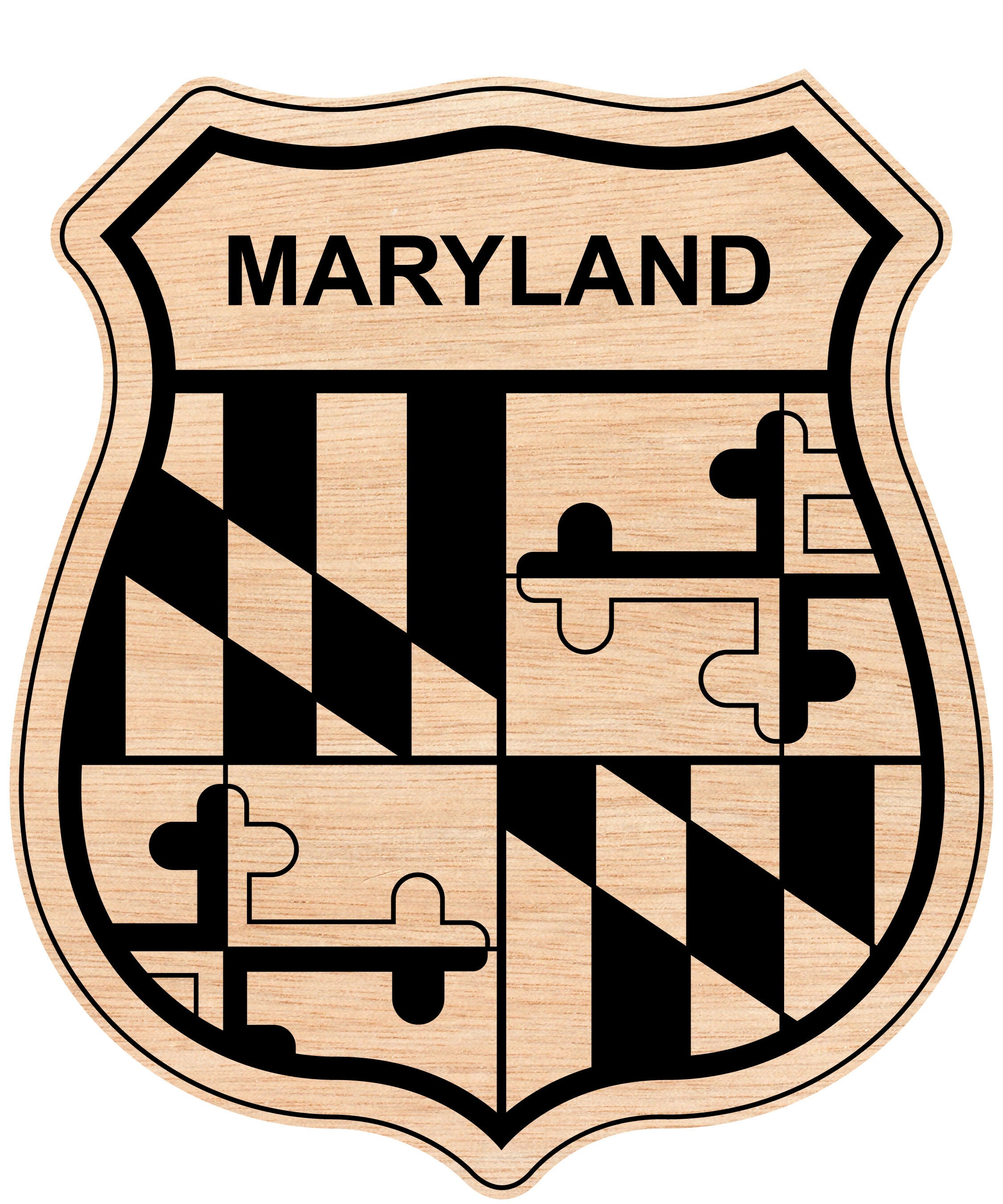 Maryland Flag Svg Vector Wooden
