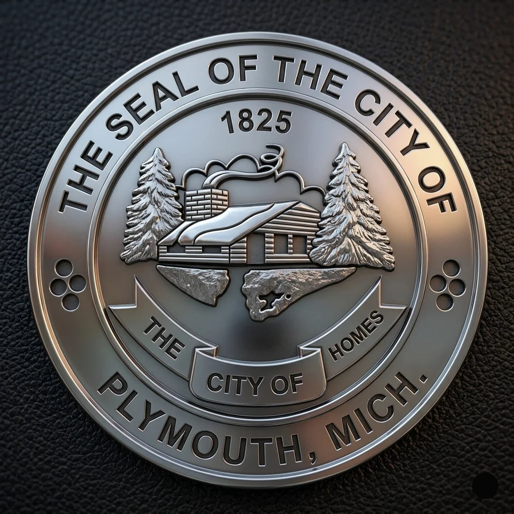 City of Plymouth Michigan Seal SVG for CNC
City of Plymouth MI Logo Vector for Laser Engraving
Plymouth Michigan City Seal for Wood Carving
Professional City of Plymouth MI Vector Design
Plymouth MI City SVG Logo for CNC Router Projects
