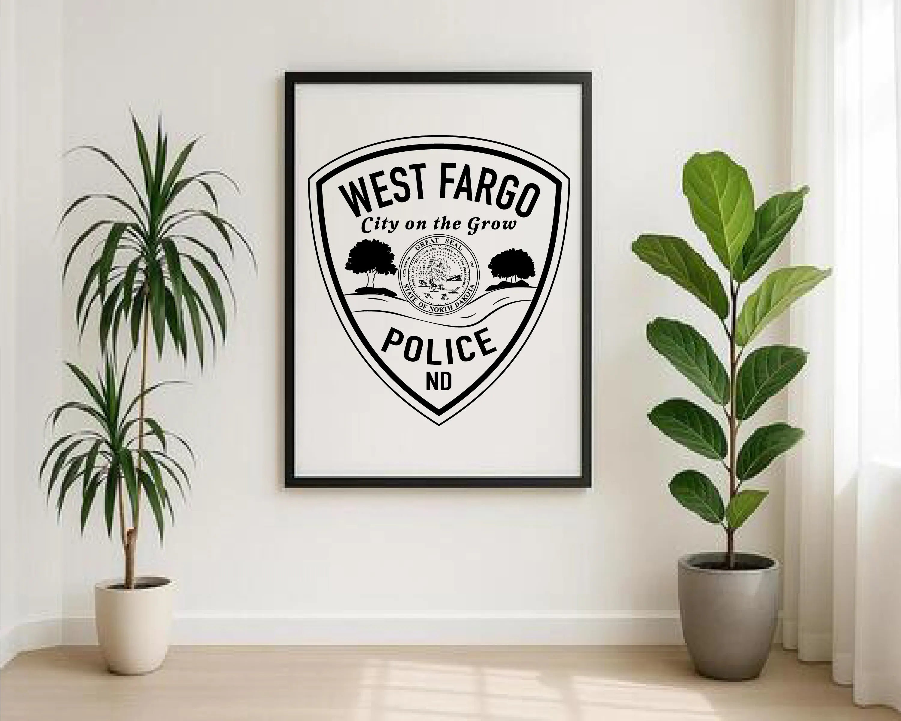West Fargo Police Department Patch North Dakota SVG North Dakota Law Enforcement Vector