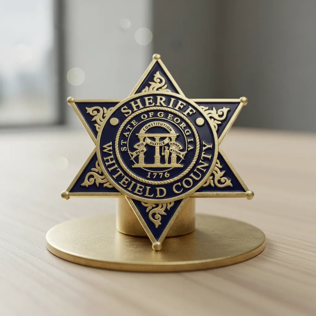 Whitfield County Sheriff Badge SVG
Georgia Law Enforcement Vector Design
5-Point Star Sheriff Badge Engraving File
Whitfield County GA Sign CNC File
State of Georgia Seal Vector for Laser Cutting