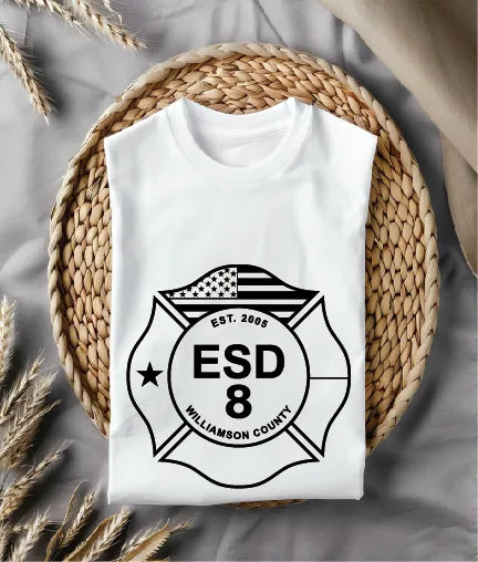 Williamson County Emergency Services District No. 8 Badge Texas SVG Firefighter Vector