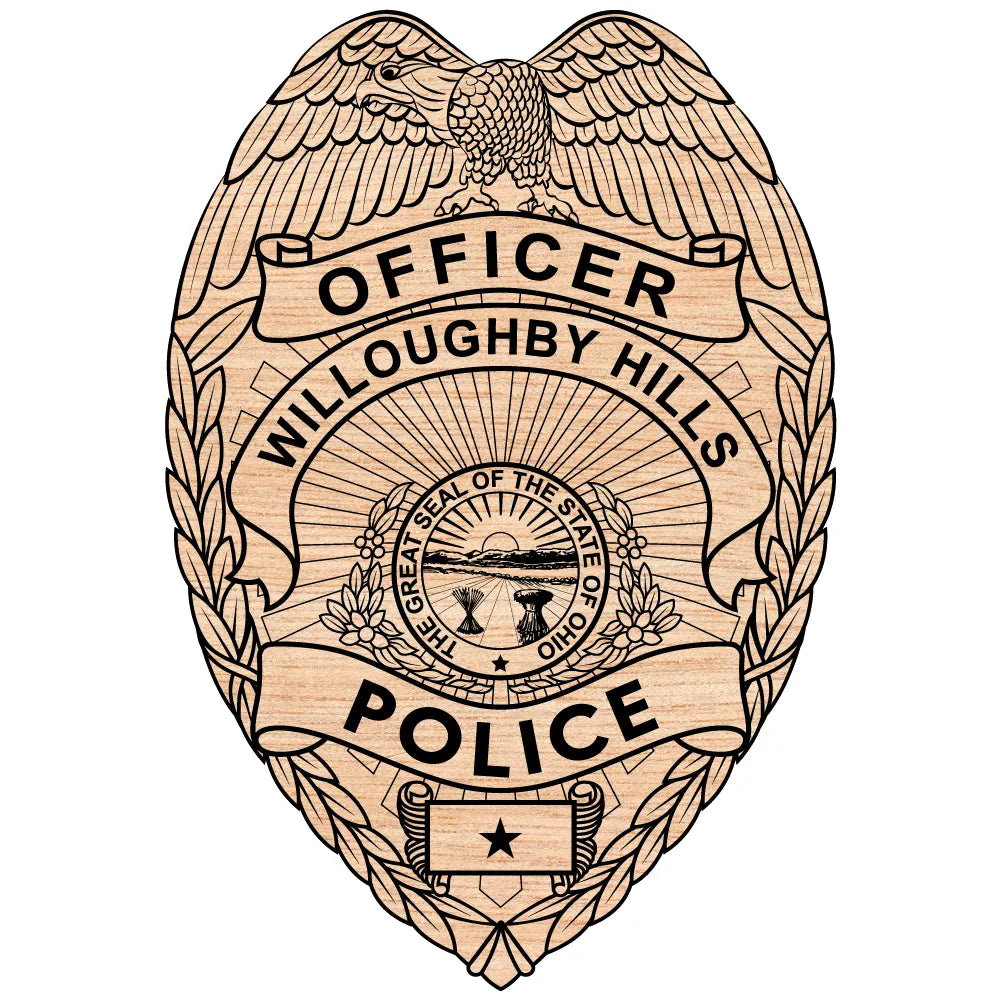 Willoughby Hills Police Officer Badge SVG Ohio Law Enforcement Vector