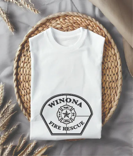 Winona Volunteer Fire Department Logo SVG Firefighter Vector