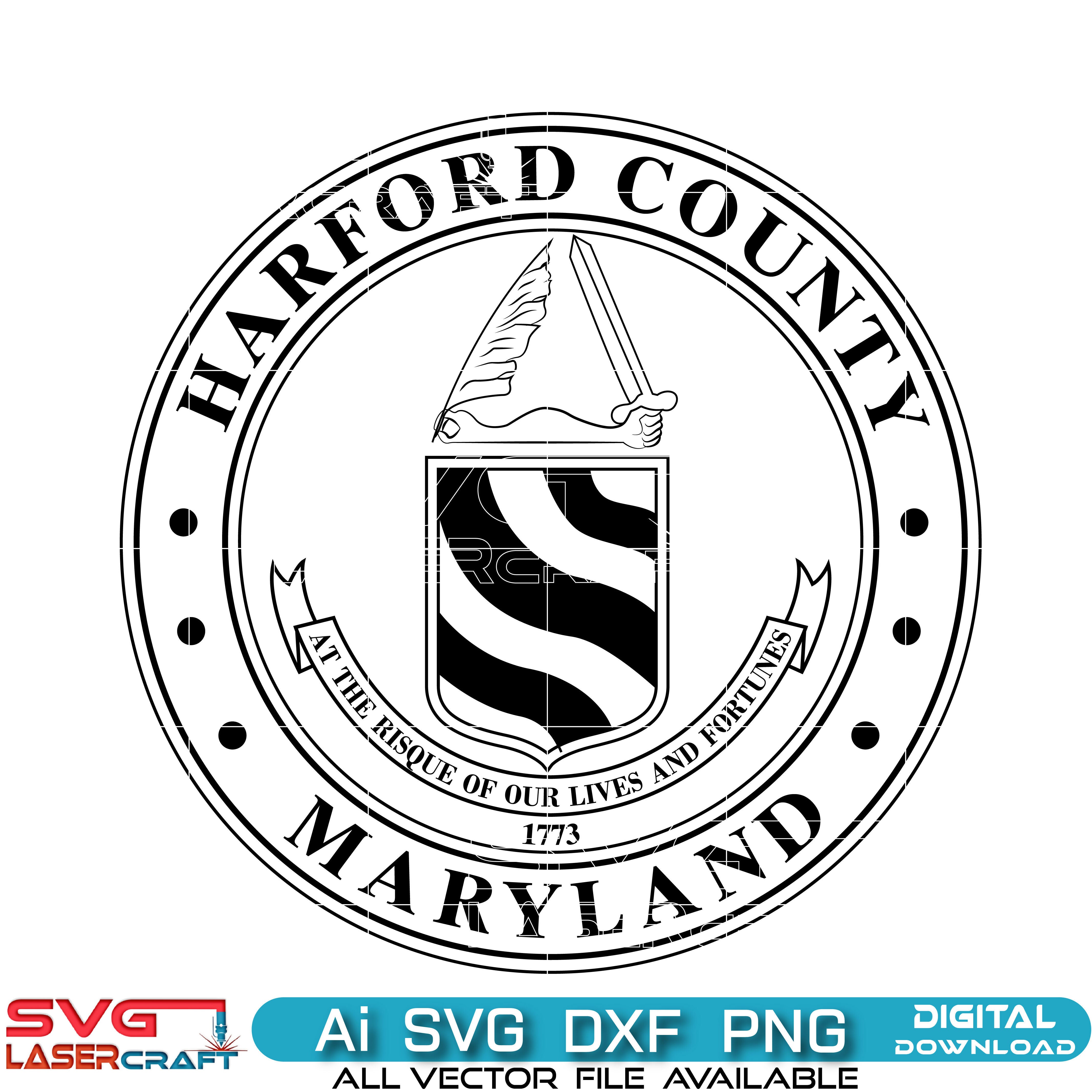 Harford County Maryland Seal svg vector art