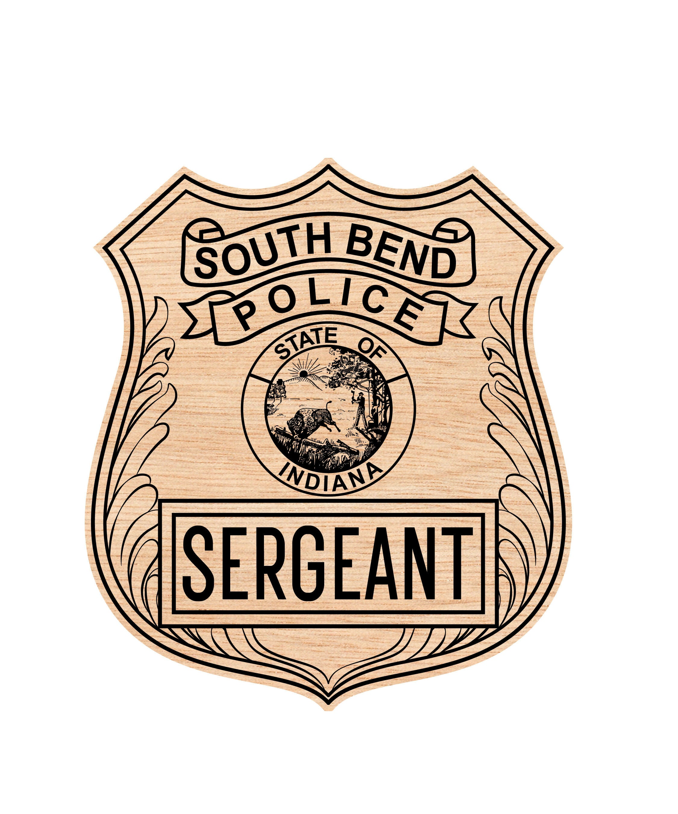South Bend Sergeant Police Badge