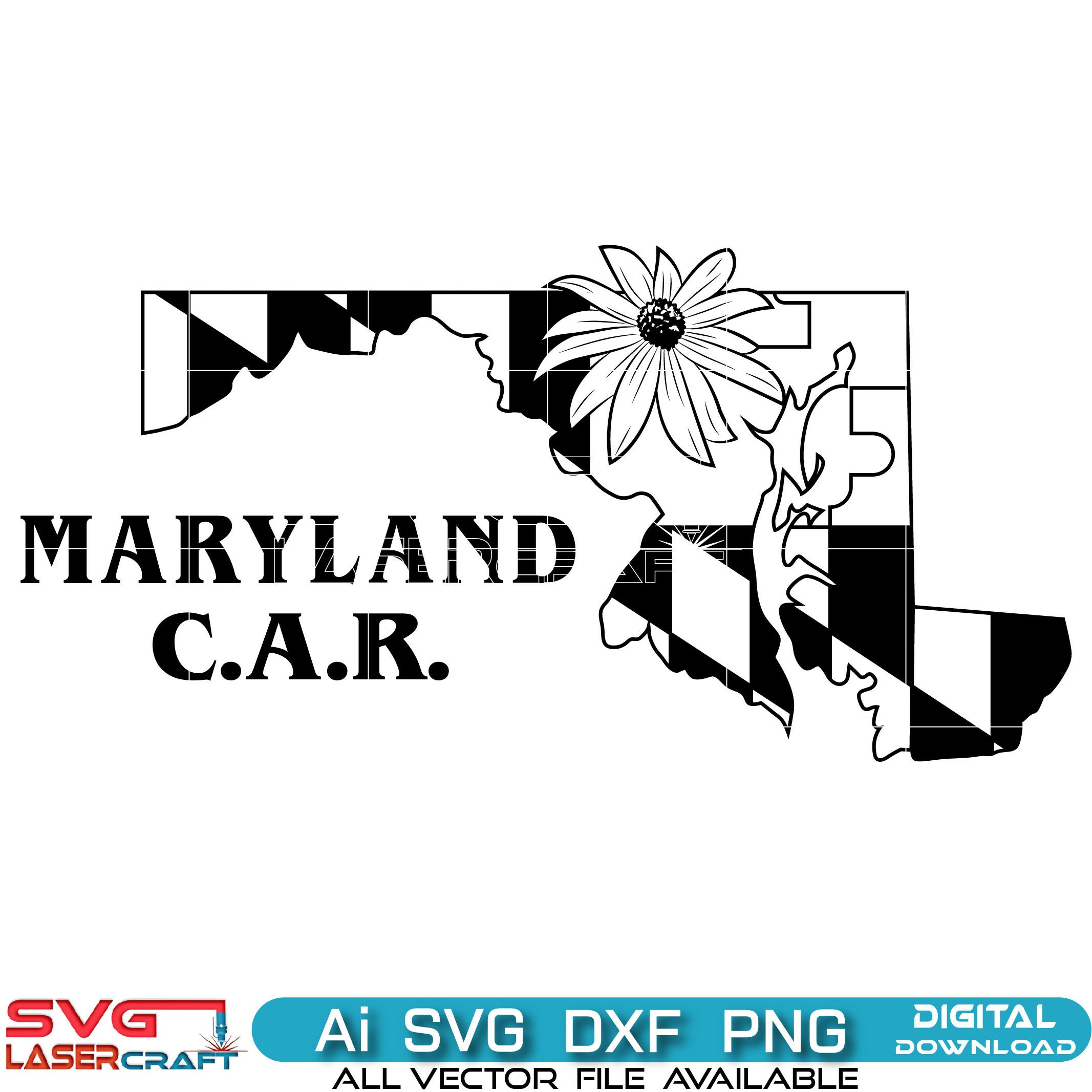 Maryland C.A.R.Logo Flag Svg Vectoir Art