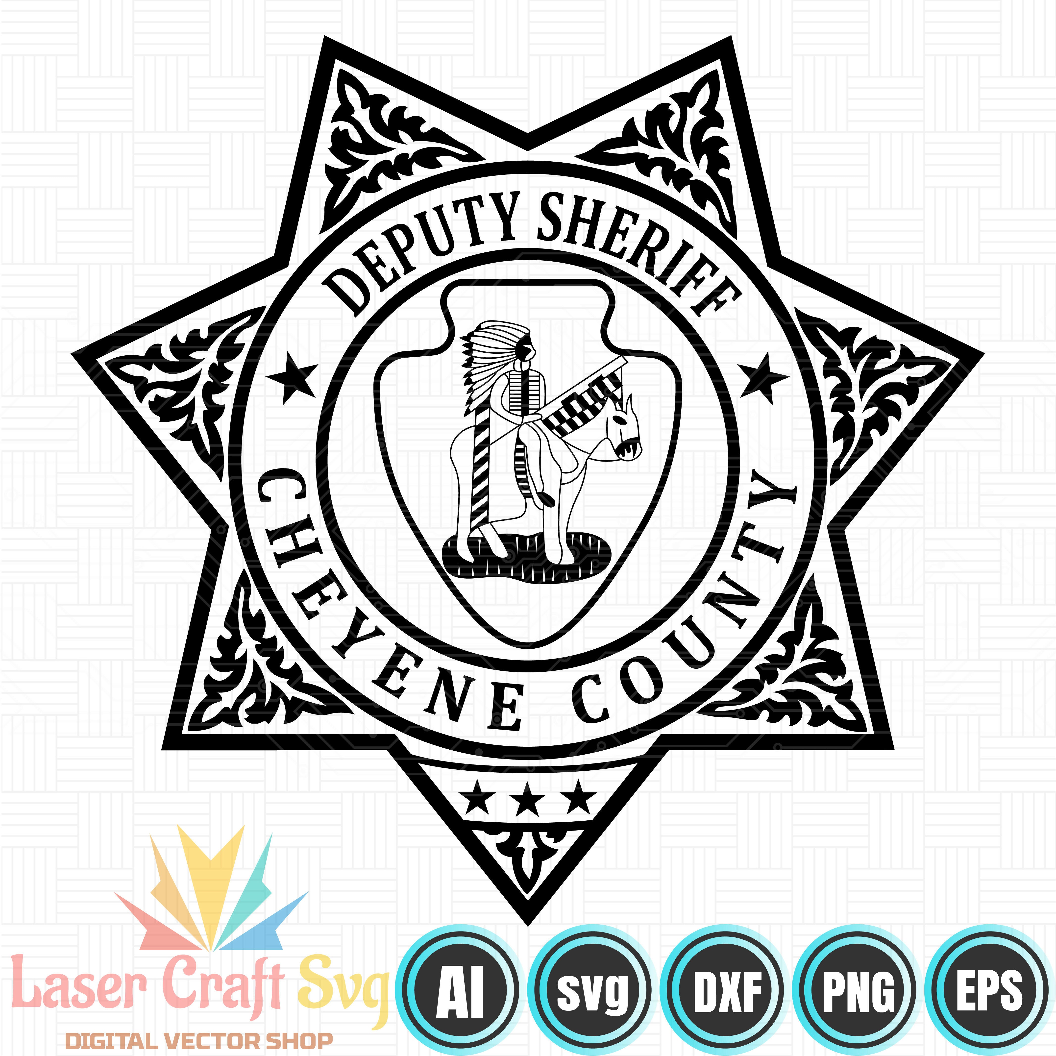 Cheyene County Deputy Sheriff Badge-01