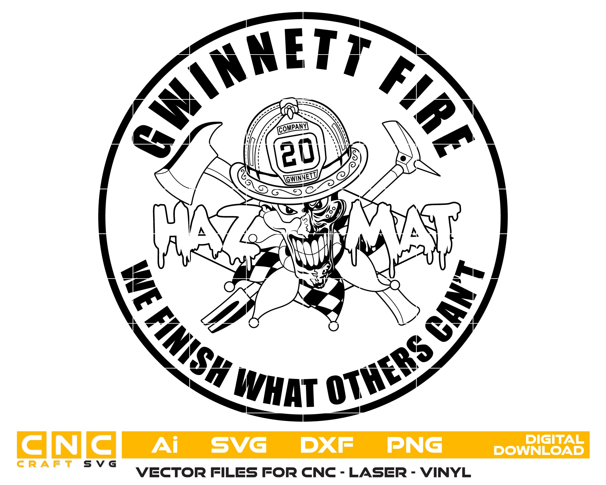 Gwinnett Fire Hazmat Company 20 Logo SVG