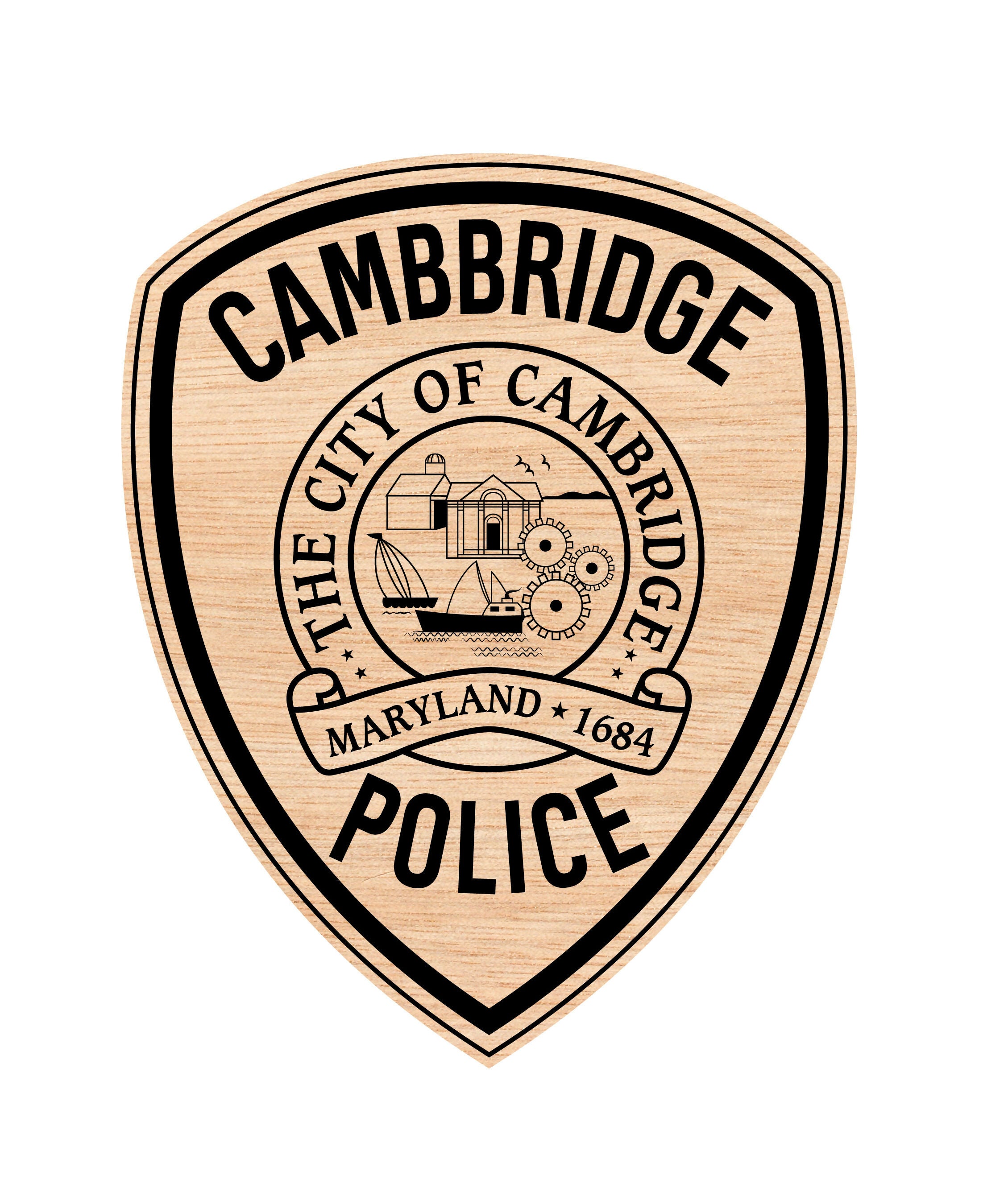 Cambbridge Maryland Police Patch Vector Art