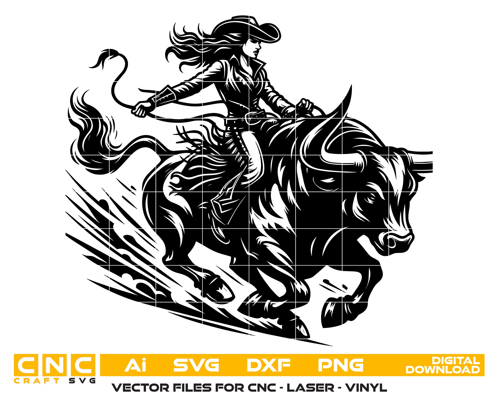 Cow Girl Vector