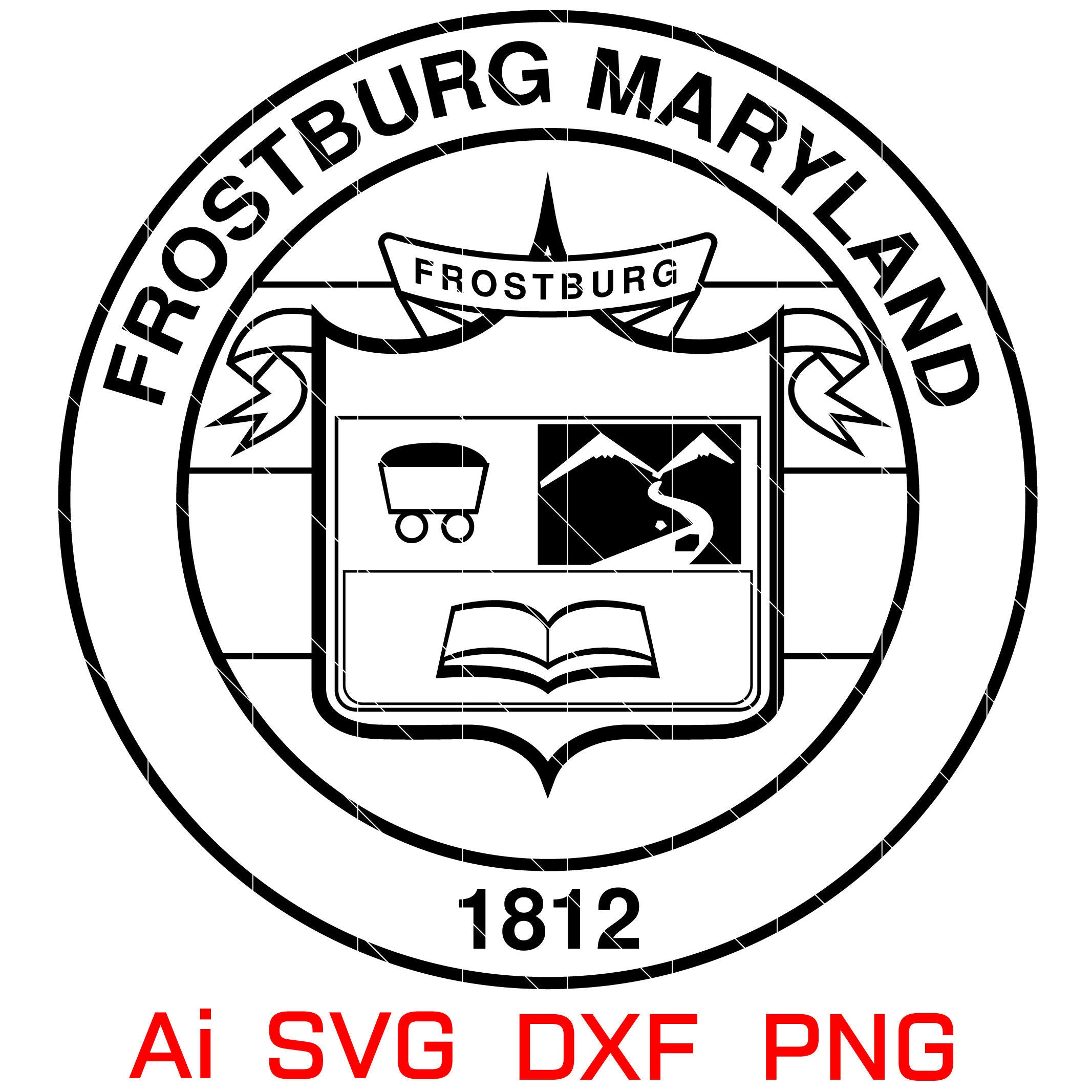 FROSTBURG MARYLAN Seal Vector Art-01-01