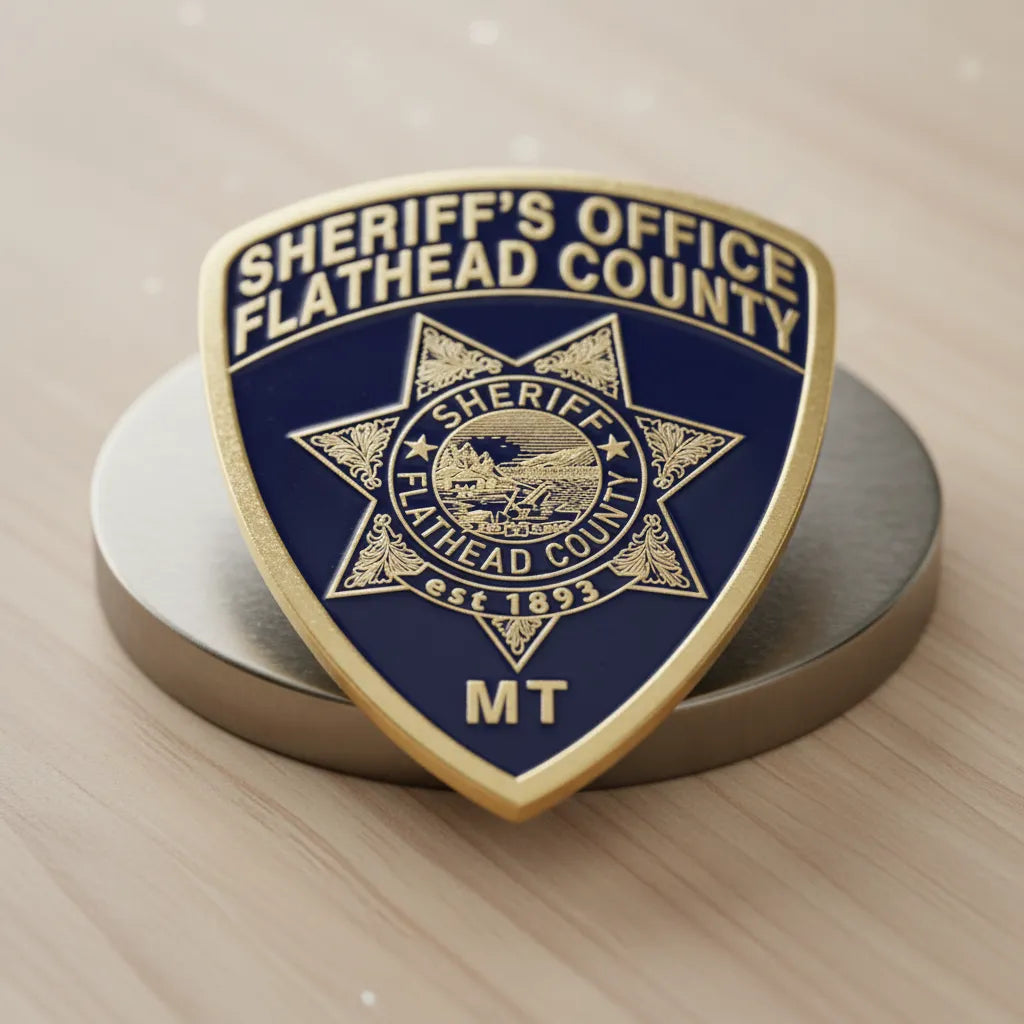 Flathead County Sheriff Patch SVG

Montana Law Enforcement Vector Design

6-Point Star Shield Engraving File

Flathead County MT Sheriff Sign CNC File

Oro y Plata Mountain Seal Vector for Laser Cutting