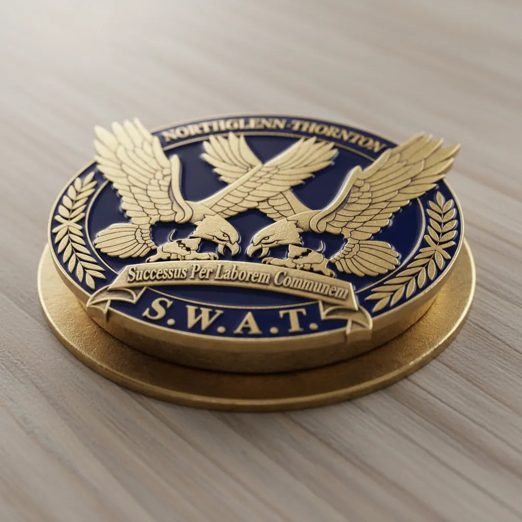 Northglenn Thornton SWAT Logo SVG

Colorado Law Enforcement Tactical Vector

Twin Eagle SWAT Badge Engraving File

Northglenn Thornton Police Sign CNC File

SWAT Team Emblem Vector for Laser Cutting