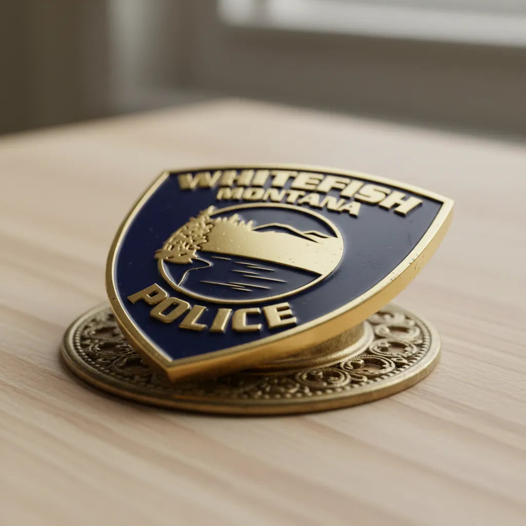 Whitefish Montana Police Logo SVG

Montana Law Enforcement Vector Design

Mountain and Lake Shield Engraving File

Whitefish MT Police Sign CNC File

Scenic Police Patch Vector for Laser Cutting