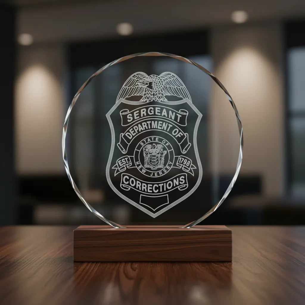 NJ Corrections Sergeant Badge SVG for CNC

NJ Corrections Sergeant Badge Vector for Laser Engraving

New Jersey Corrections Sergeant Emblem for Wood Carving

Professional NJ Corrections Sergeant Shield Design

NJ DOC Sergeant SVG Logo for CNC Router Projects