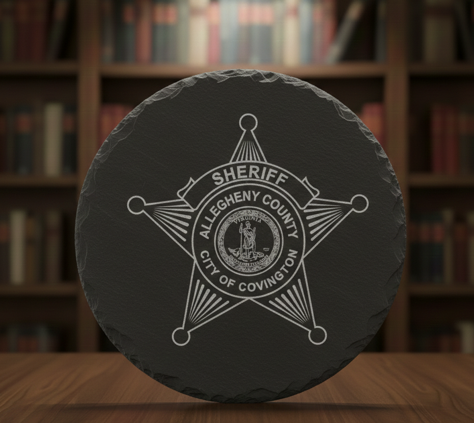 City of Covington Sheriff Badge SVG

Alleghany County VA Vector Design

Commonwealth of Virginia Seal Emblem

5-Point Star Badge Engraving File

Virginia Sheriff Sign CNC Router File