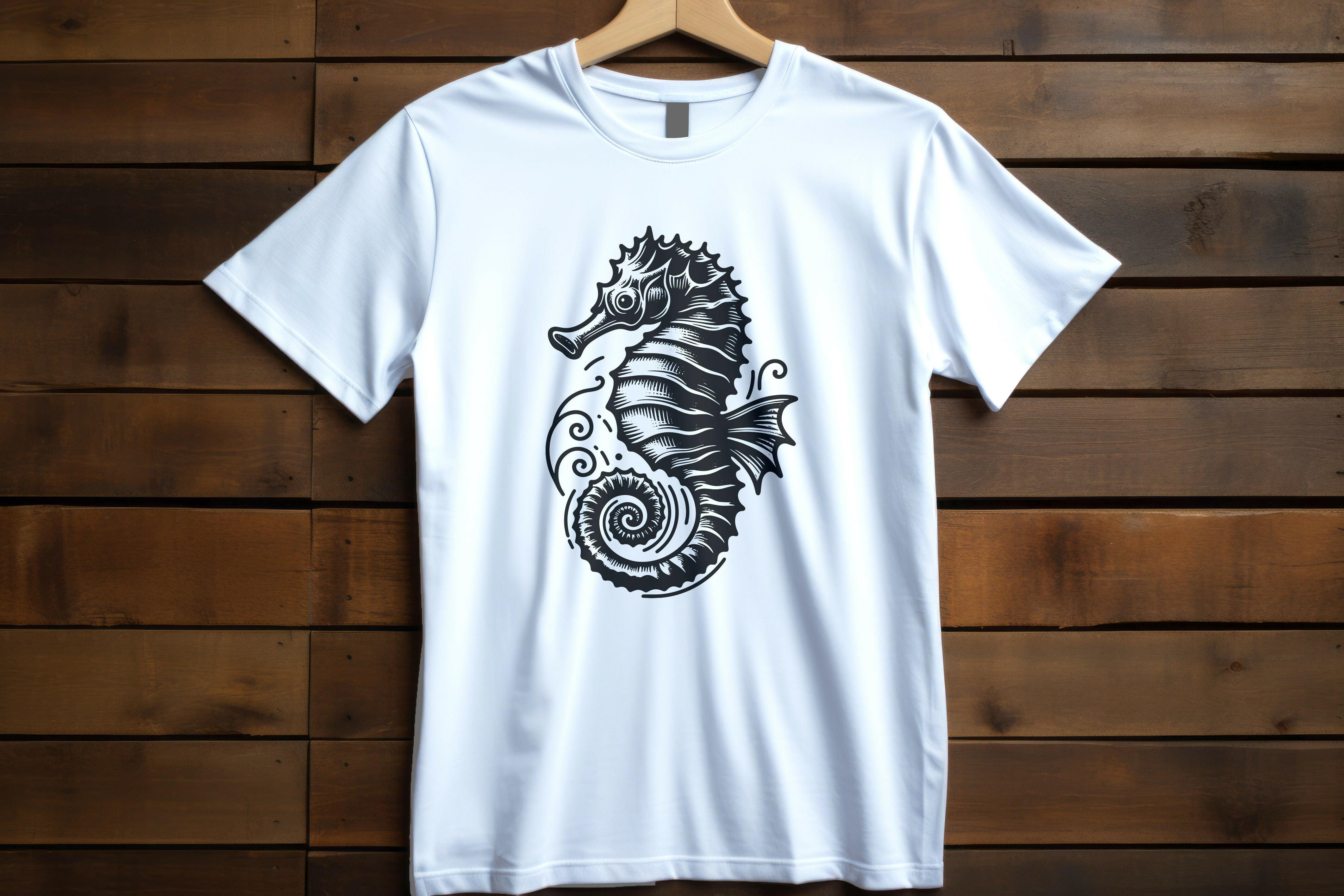 Sea Horse SVG DxfAiPng file for Cricut & Silhouette T-Shirt