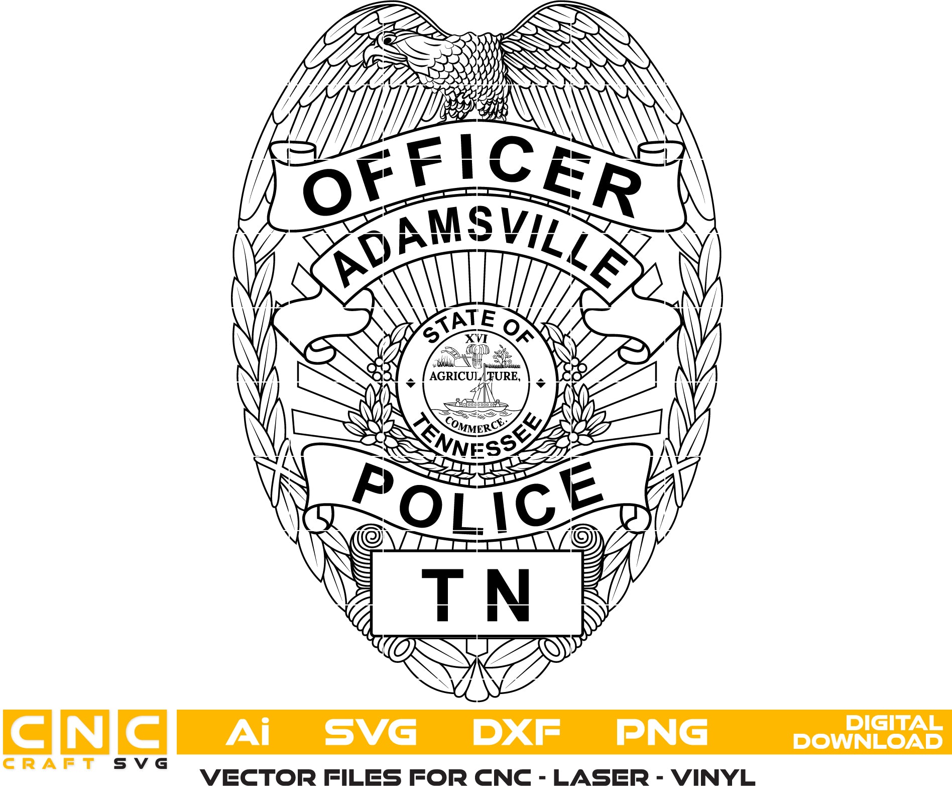 Adamsville Police Officer Badge