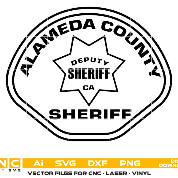 Alameda County Sheriff Patch SVG, California Law Enforcement Patch Vec