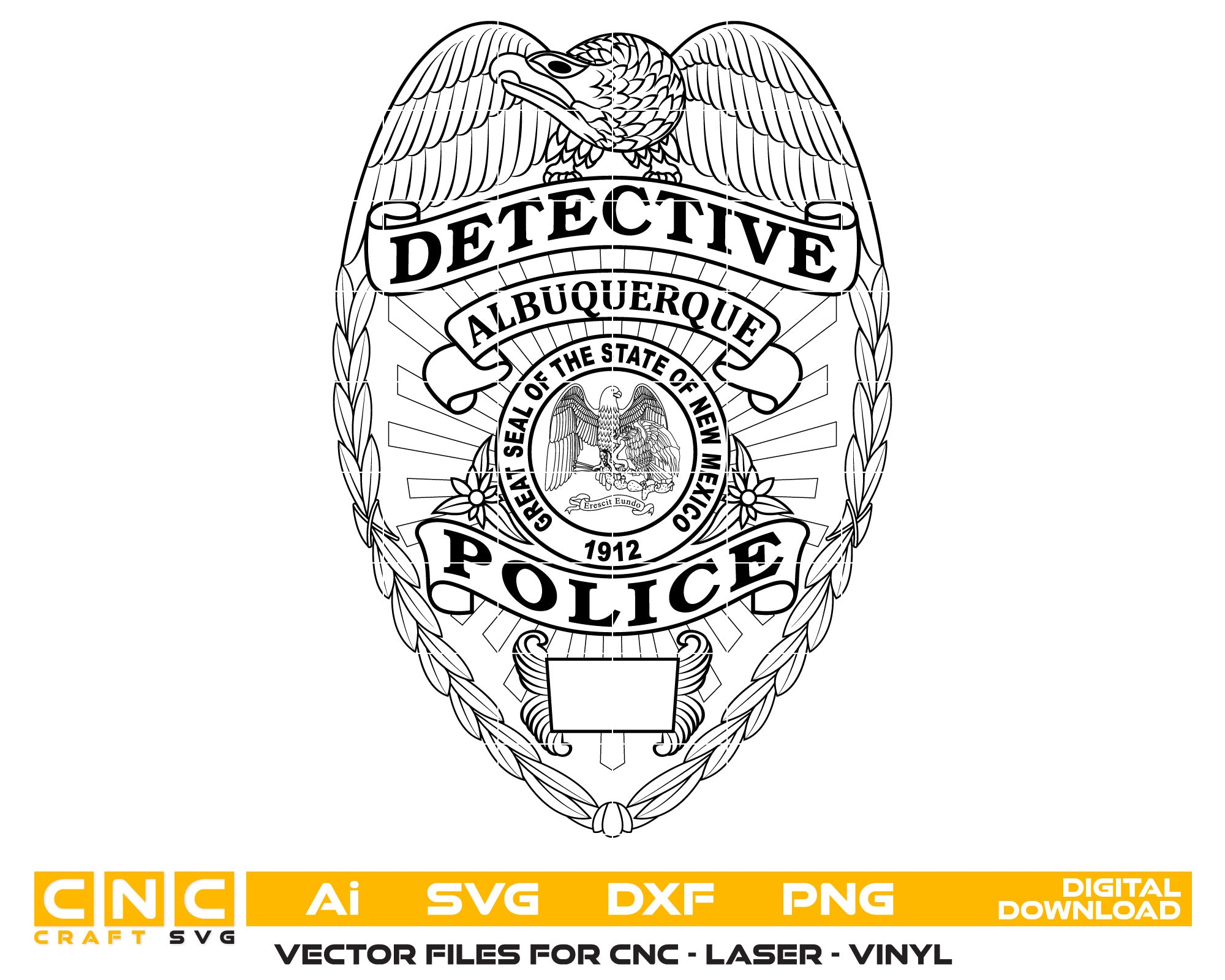 Albuquerque Police Detective Badge/ New Mexico Police Badge