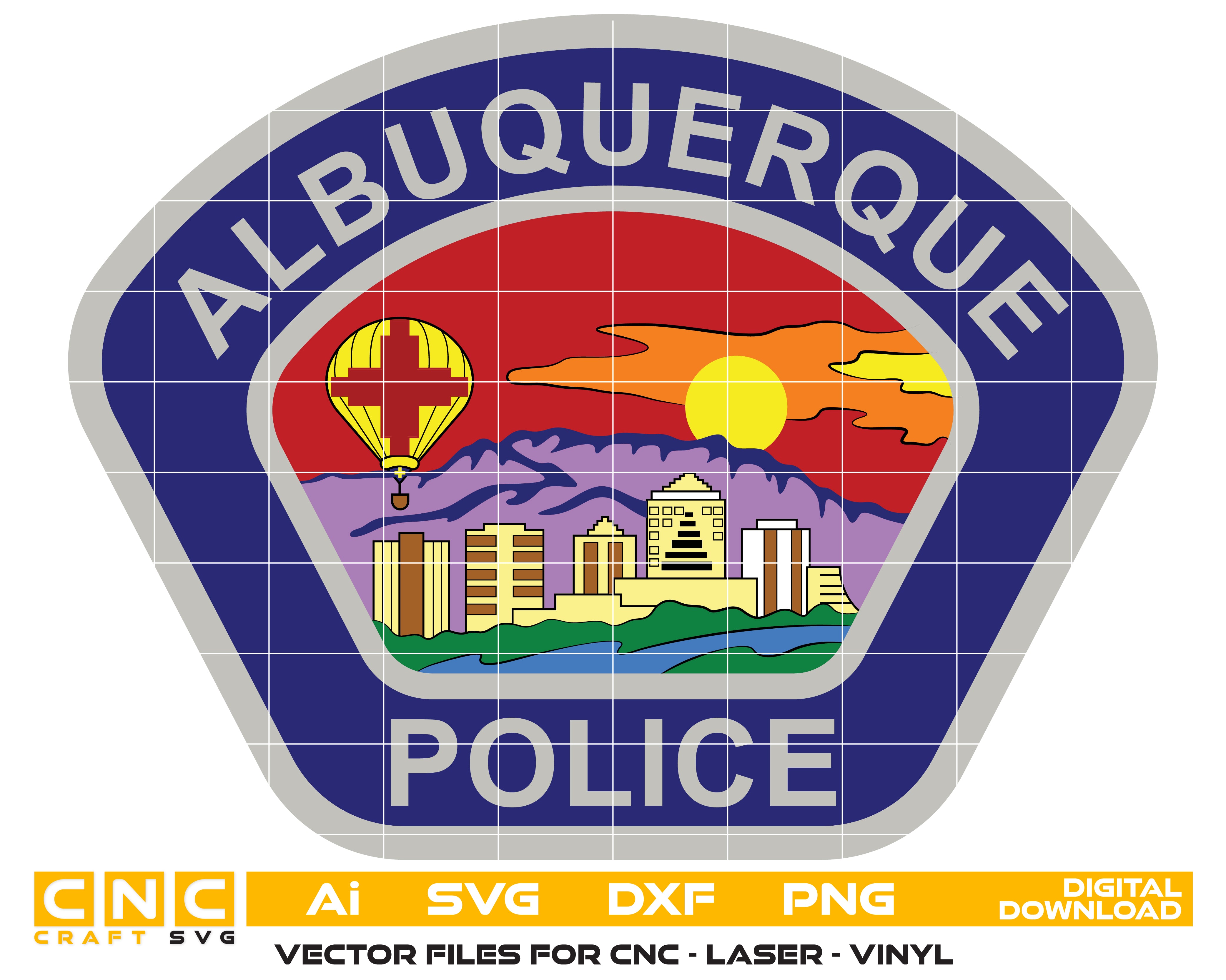 Albuquerque Police Department Patch Color SVG, New Mexico Police Patch Vector, Albuquerque Police Department Color Patch, Law Enforcement Patch SVG, Police Department Emblem Vector