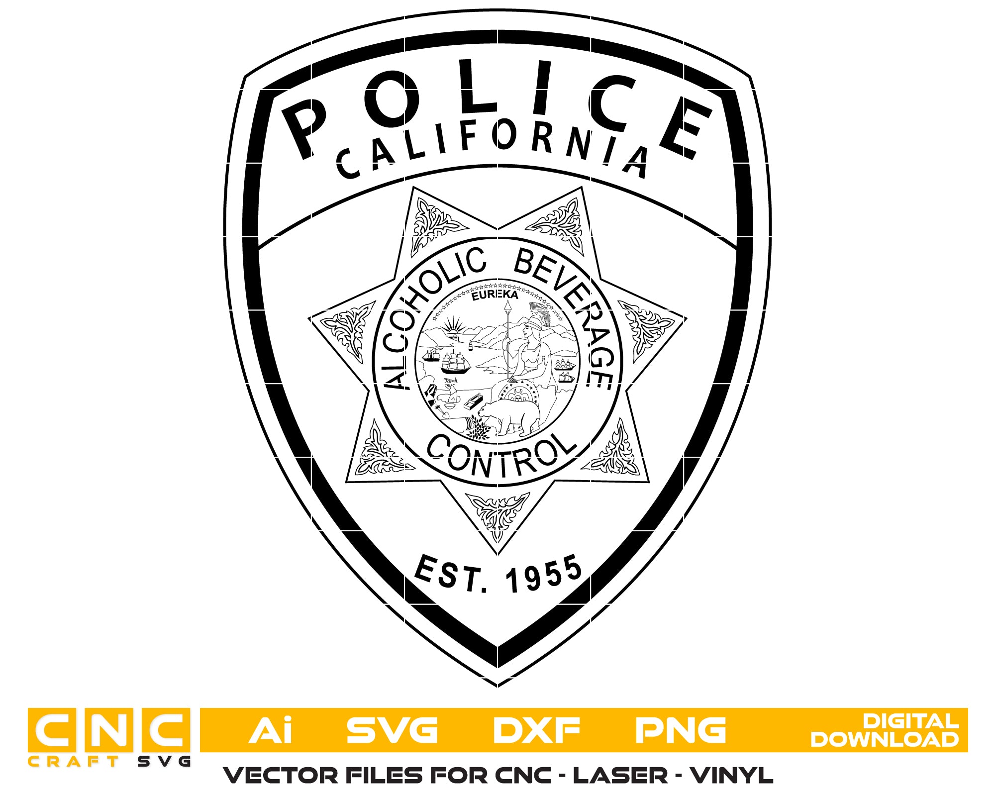 Alcohol Beverage Control Police Department Patch SVG, ABC Police Patch Vector, Law Enforcement Emblem SVG, Beverage Control Police Logo, ABC PD Patch
