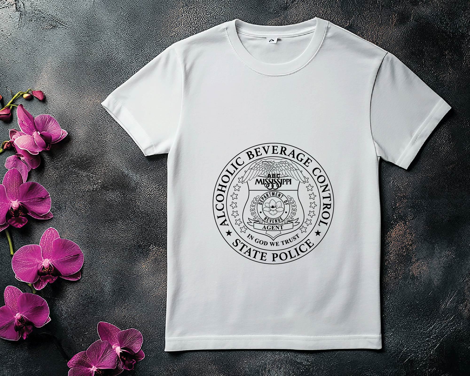 Mississippi ABC Enforcement Badge SVG, Alcoholic Beverage Control Police Badge, Mississippi Police Vector, Enforcement Badge SVG, Law Enforcement Emblem Vector