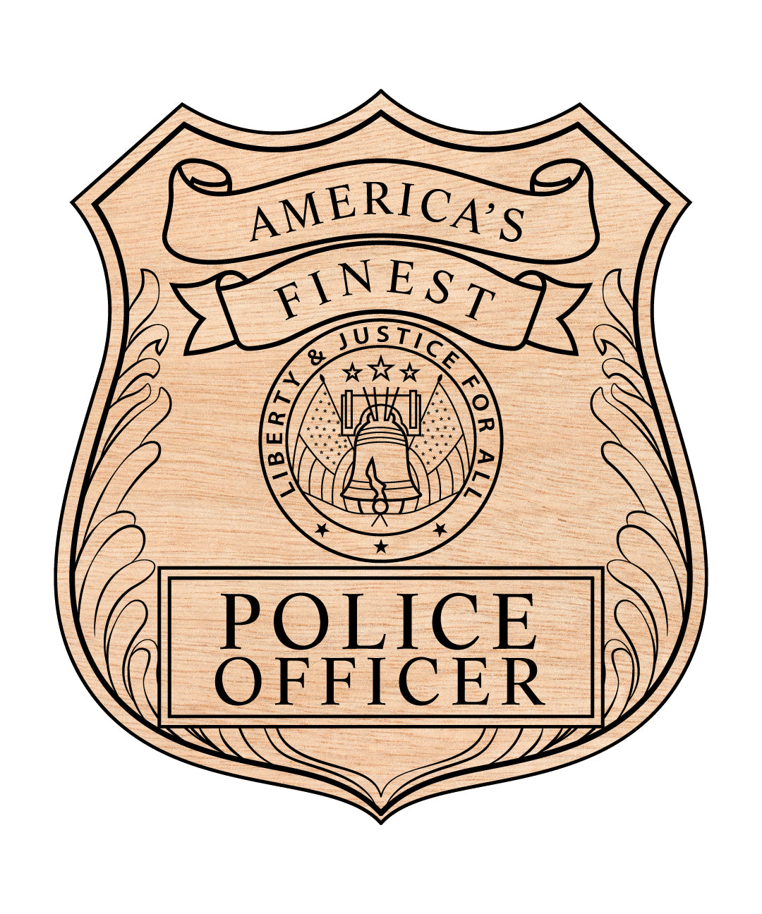 America’s Finest Police Officer Badge SVG, Police Officer Badge Vector, Law Enforcement Badge SVG, Patriotic Police Badge, Police Tribute Badge SVG