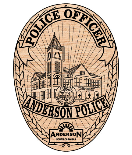 Anderson Police Officer Badge SVG, Anderson South Carolina Police Badge Vector, Anderson Police Emblem SVG, SC Police Officer Badge Vector, Anderson Law Enforcement SVG