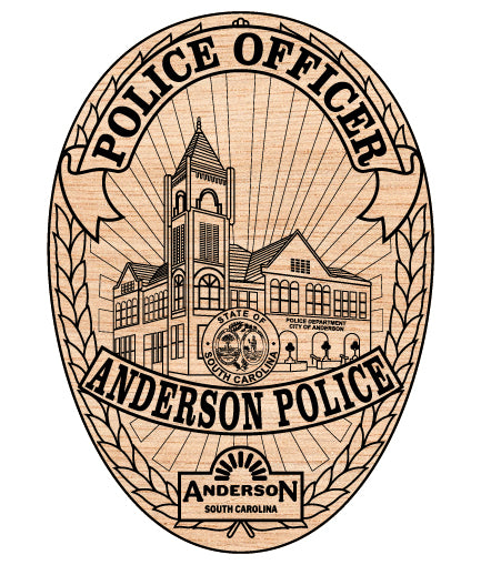 Anderson Police Officer Badge SVG, Anderson South Carolina Police Badge Vector, Anderson SC Police SVG Emblem, South Carolina Law Enforcement Badge SVG, #support