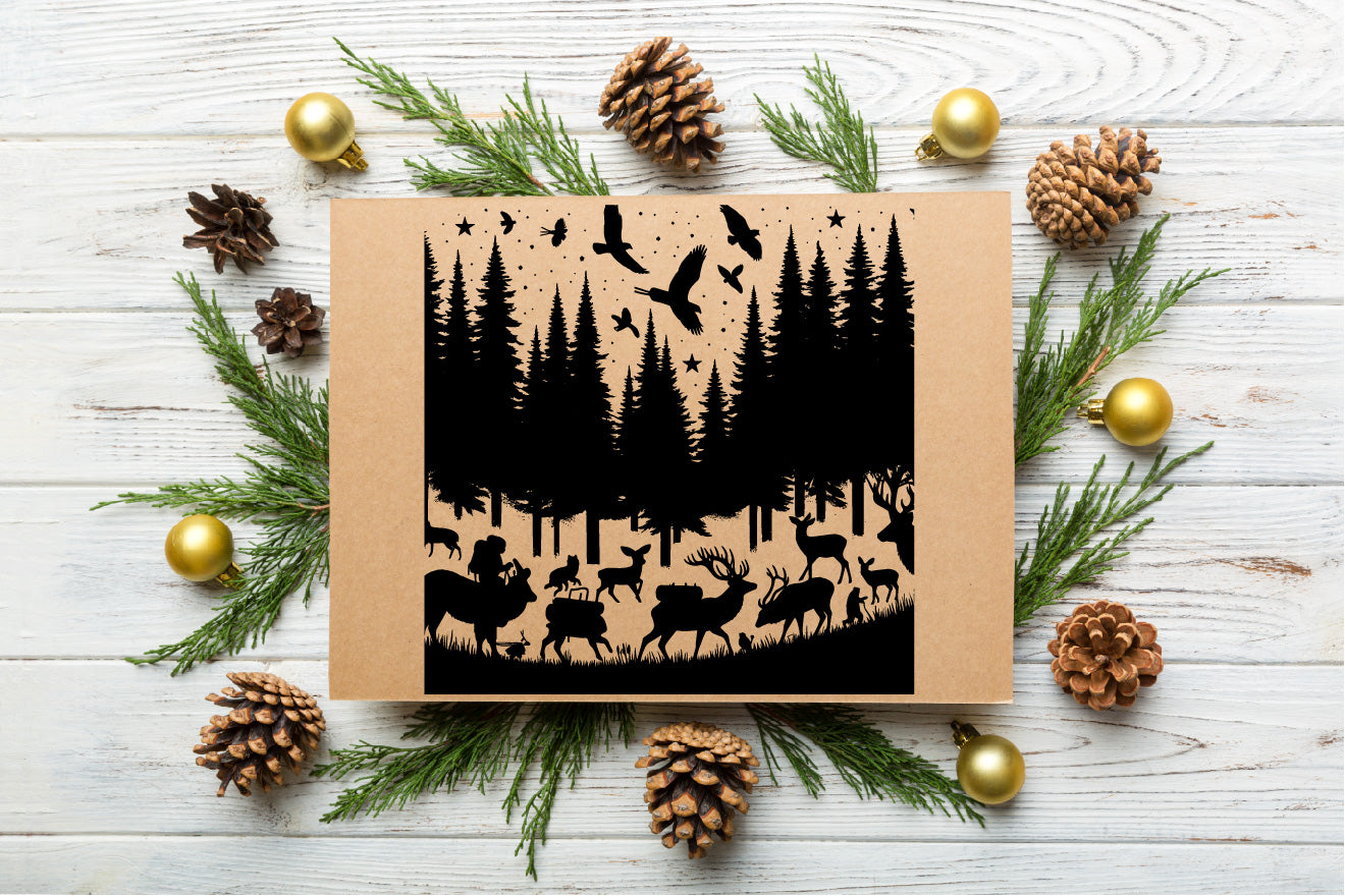 Animal Deer Tree Forest SVG